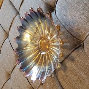 Carnival glass dish